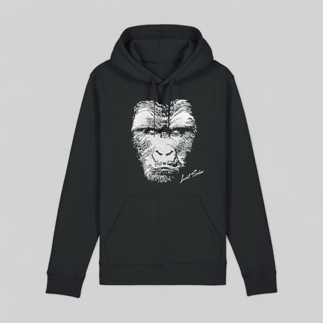 SOLOL LOSTコラボVer. limited edition 2025 BATTLESHIP BLACK GORILLA HOODIE – Lost Soles