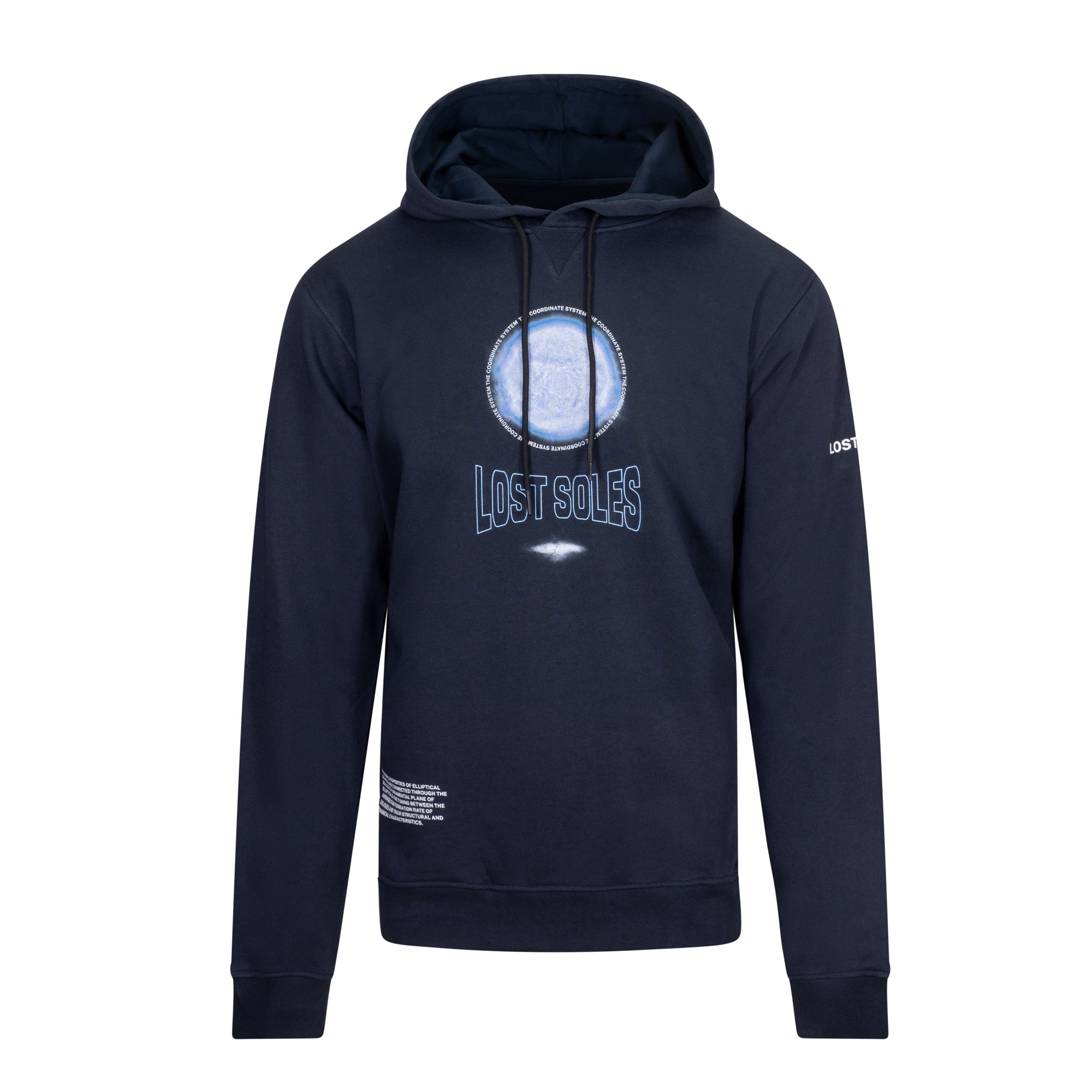 Navy Coordinate System Luxury Hoody