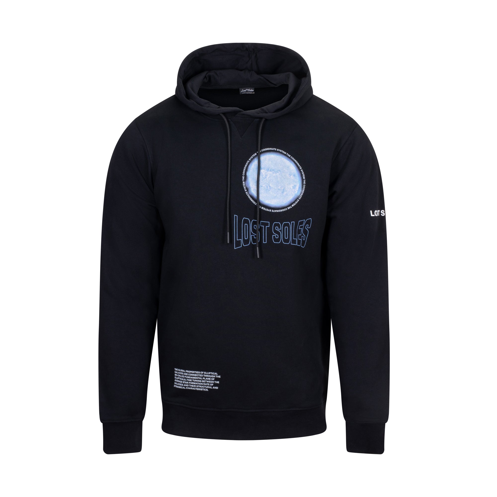 Black Coordinate System Luxury Hoody