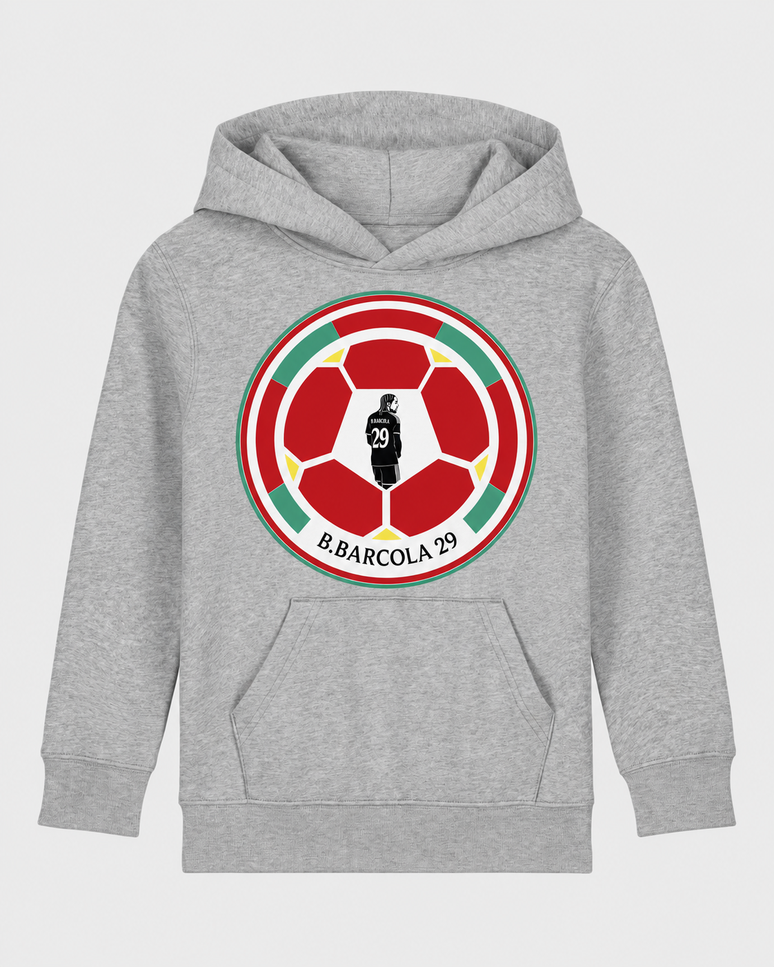 Barcola kids grey hoodie (back order shipped 9th Nov )