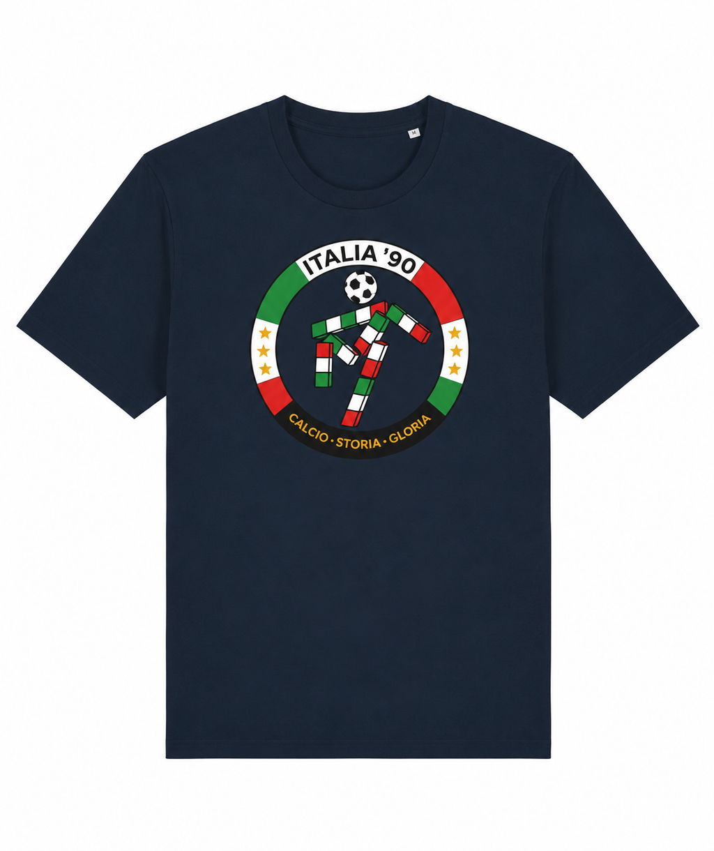 Italia 90 T-shirt (navy) (this is a pre order shipped 27/05/26)