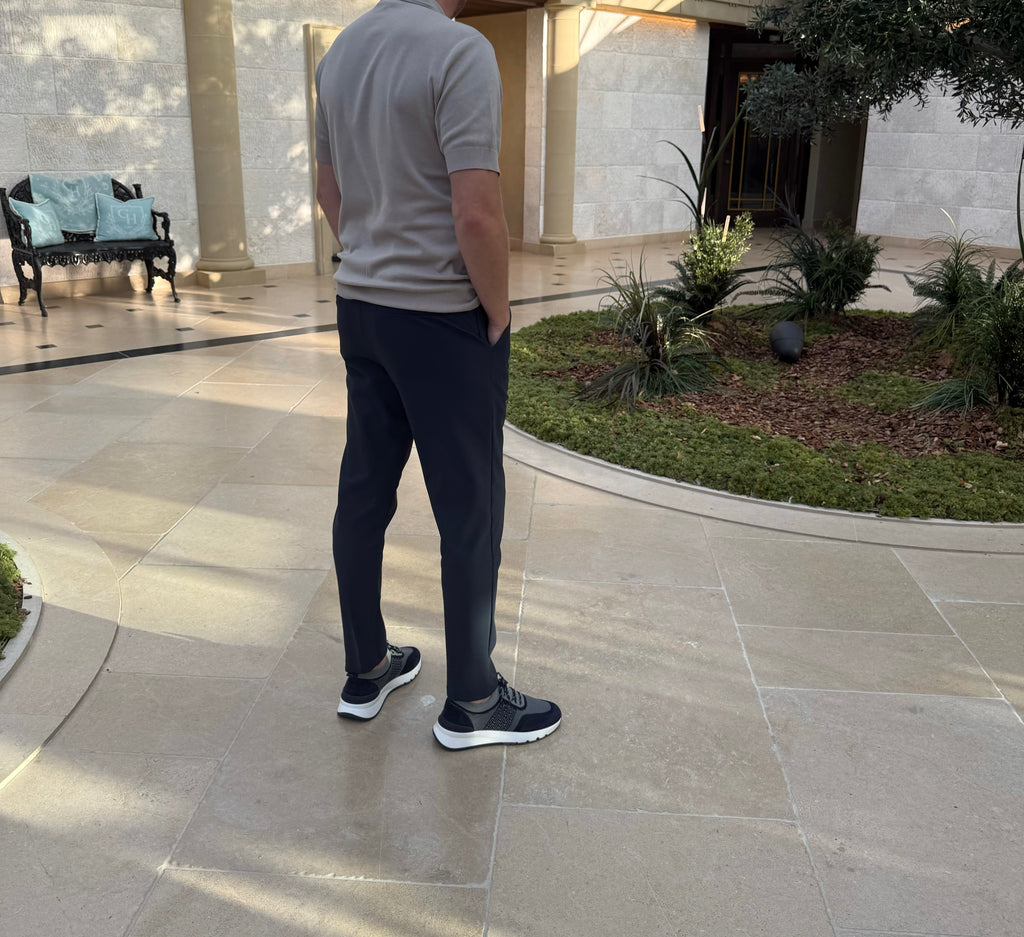 Transitional navy pants
