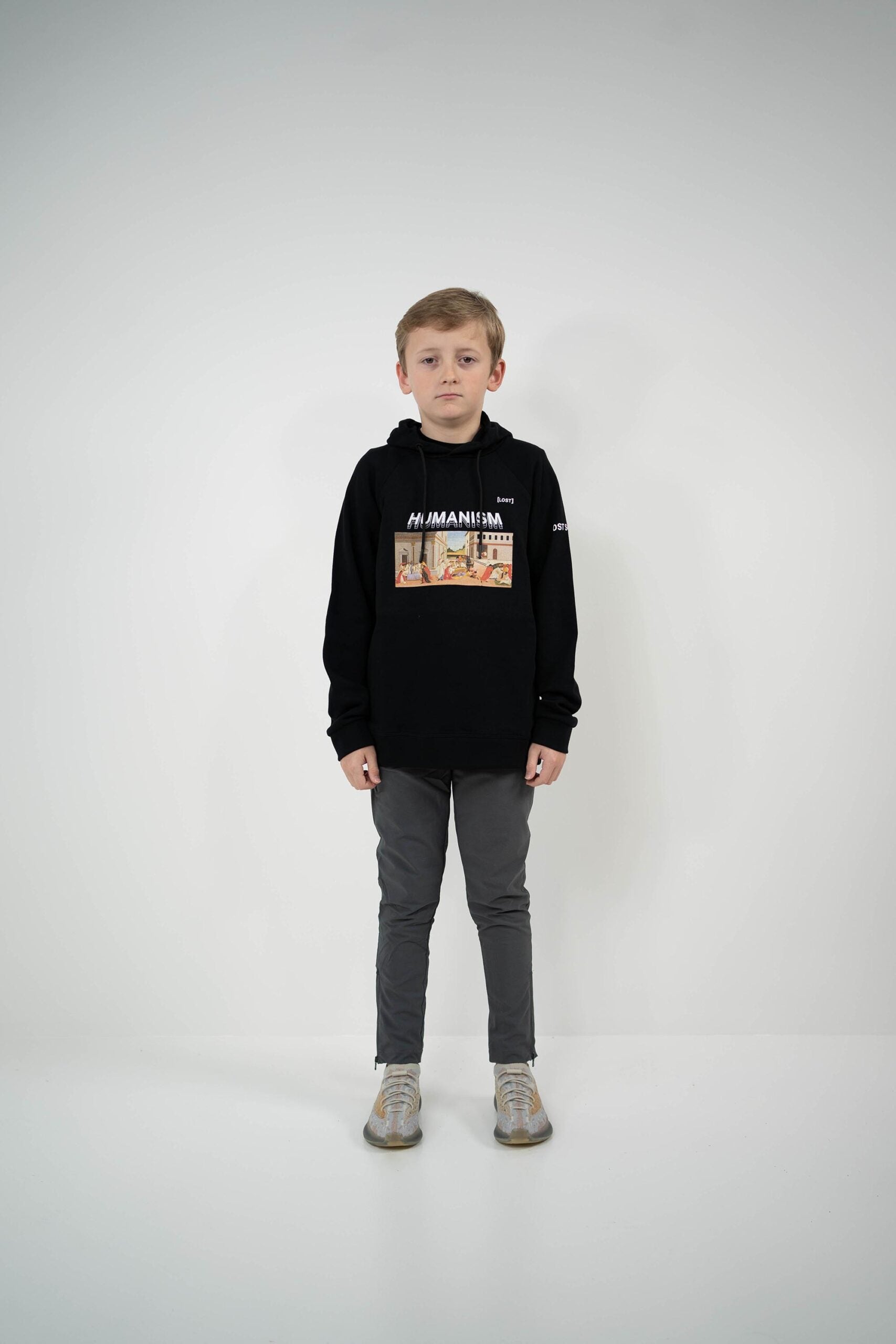 Kids Black Humanism Hoodie