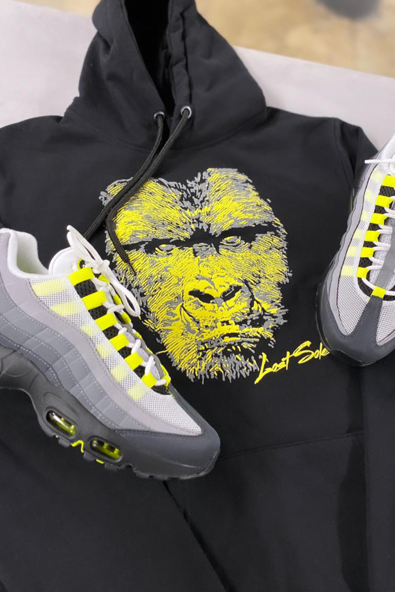 Neon Gorilla Hoody Black