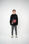 Kids Black Visual Art Hoodie
