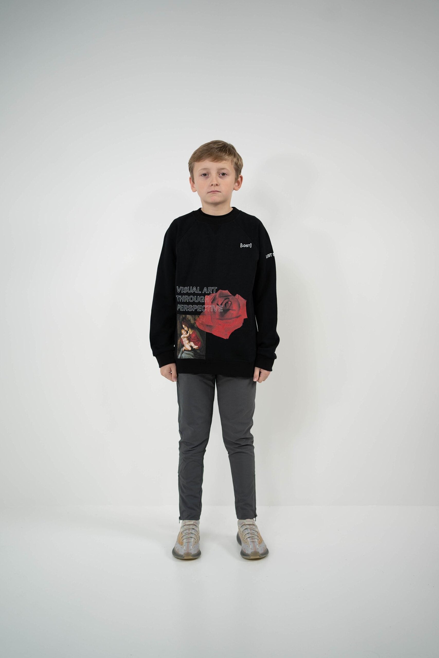 Kids Black Visual Art Jumper