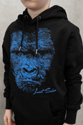 Kids Dazzling Blue Gorilla Hoody Black