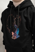 Kids Fish Hoody Black