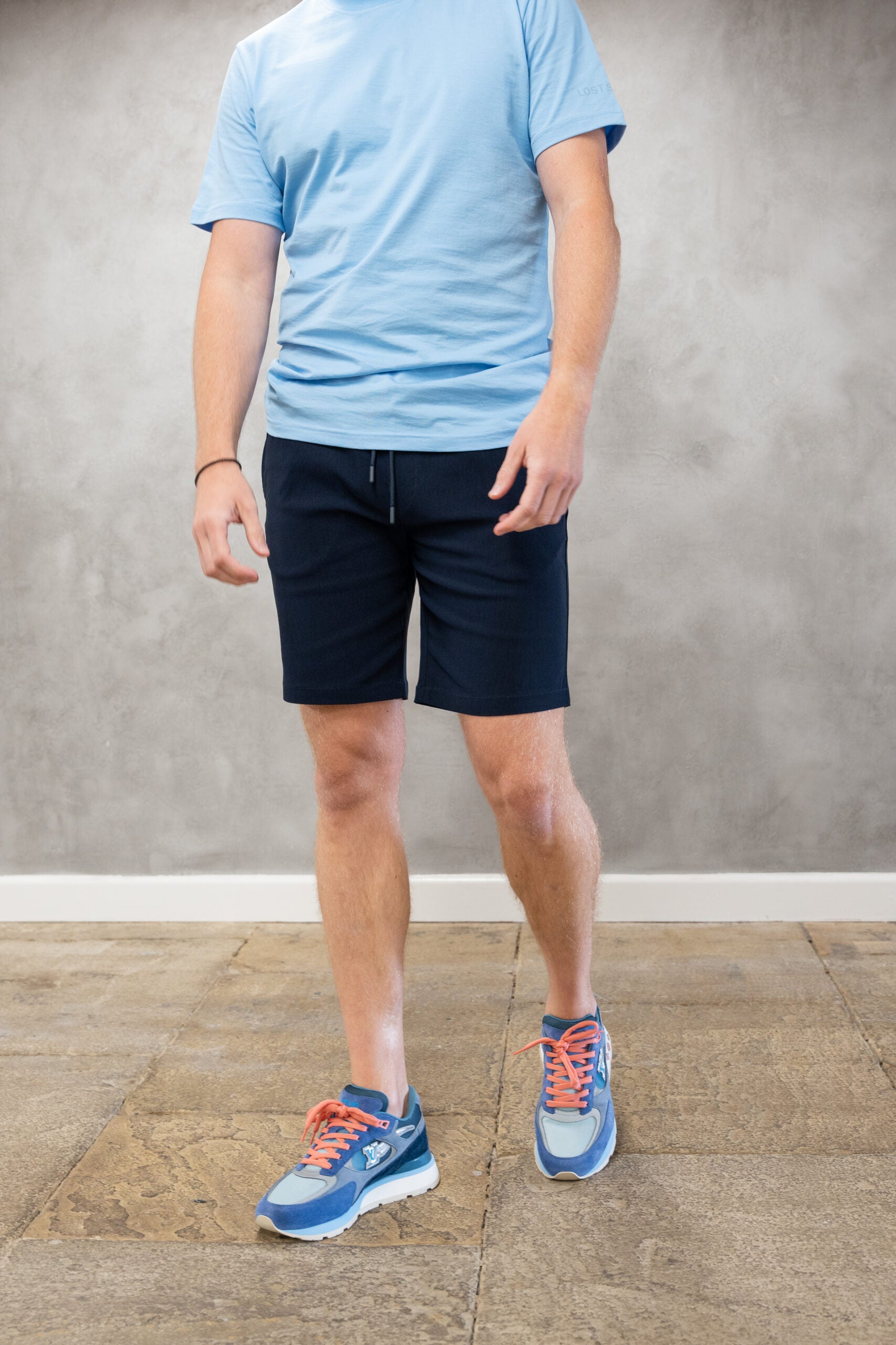 Kids Navy Nylon Stretch Shorts