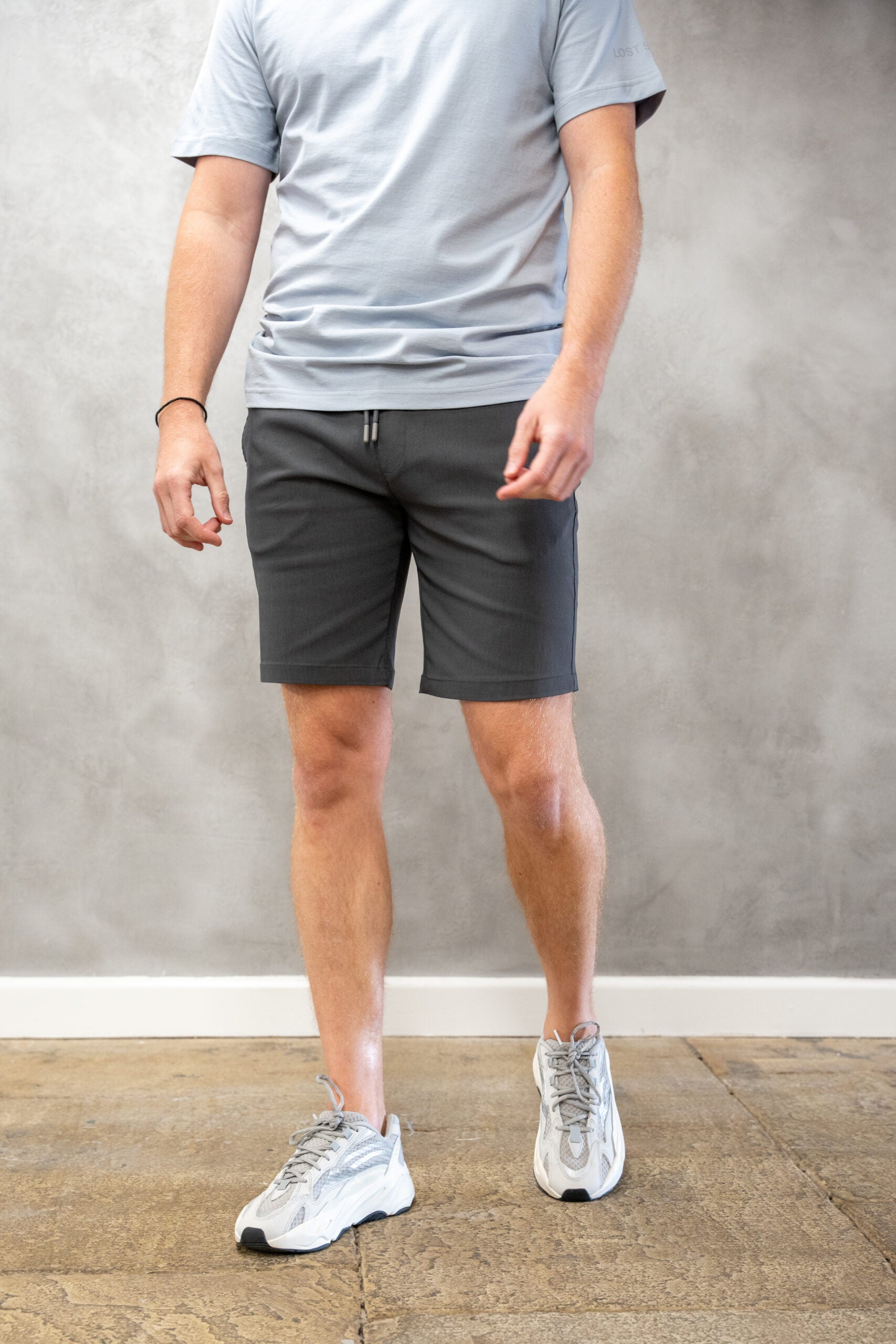 Kids Grey Nylon Stretch Shorts