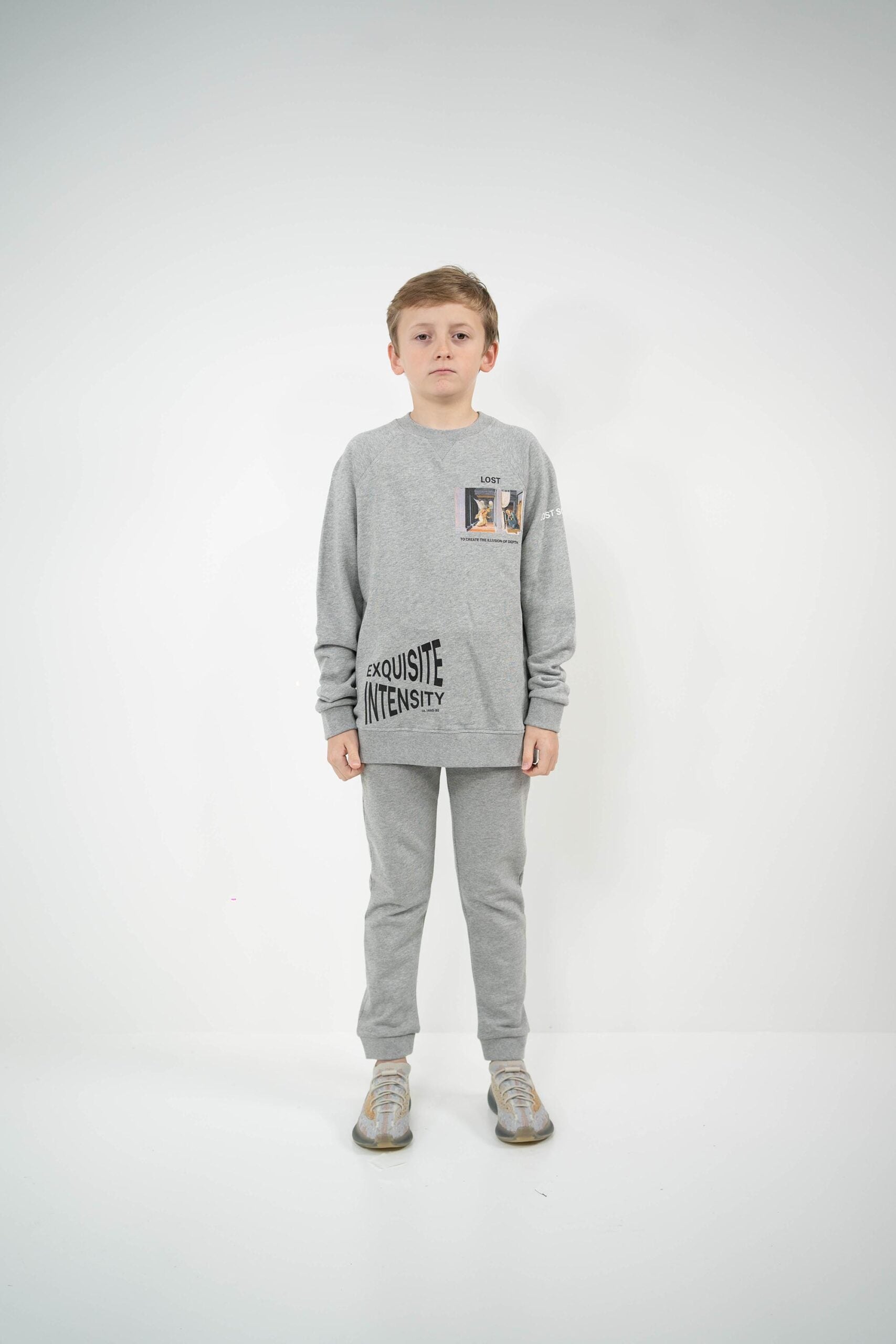 Kids Grey Visual Art Jumper