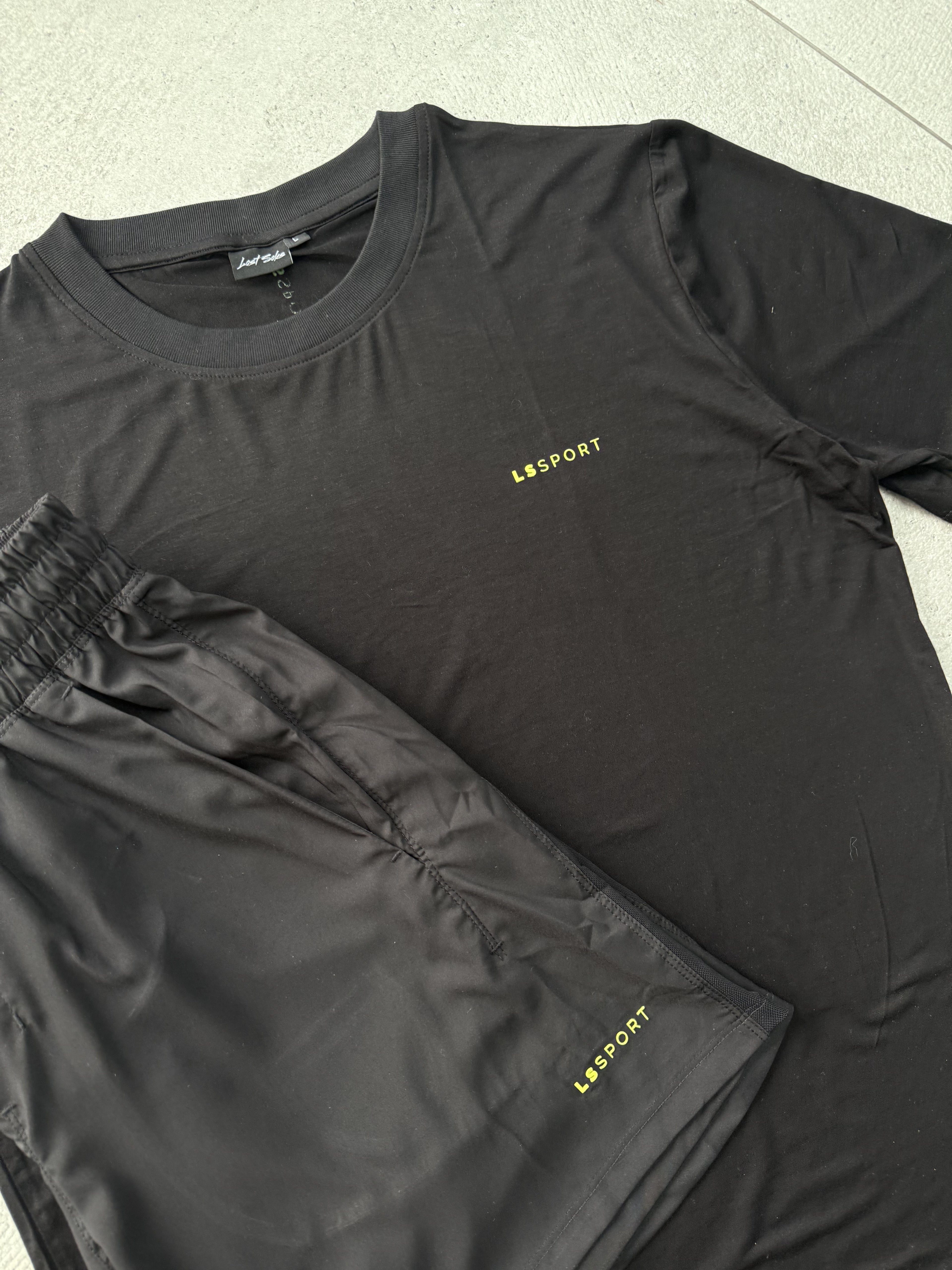 LS sport black (neon) lyocell gym set