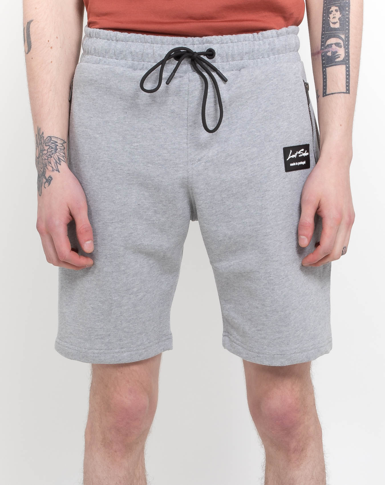Grey Fabric Shorts