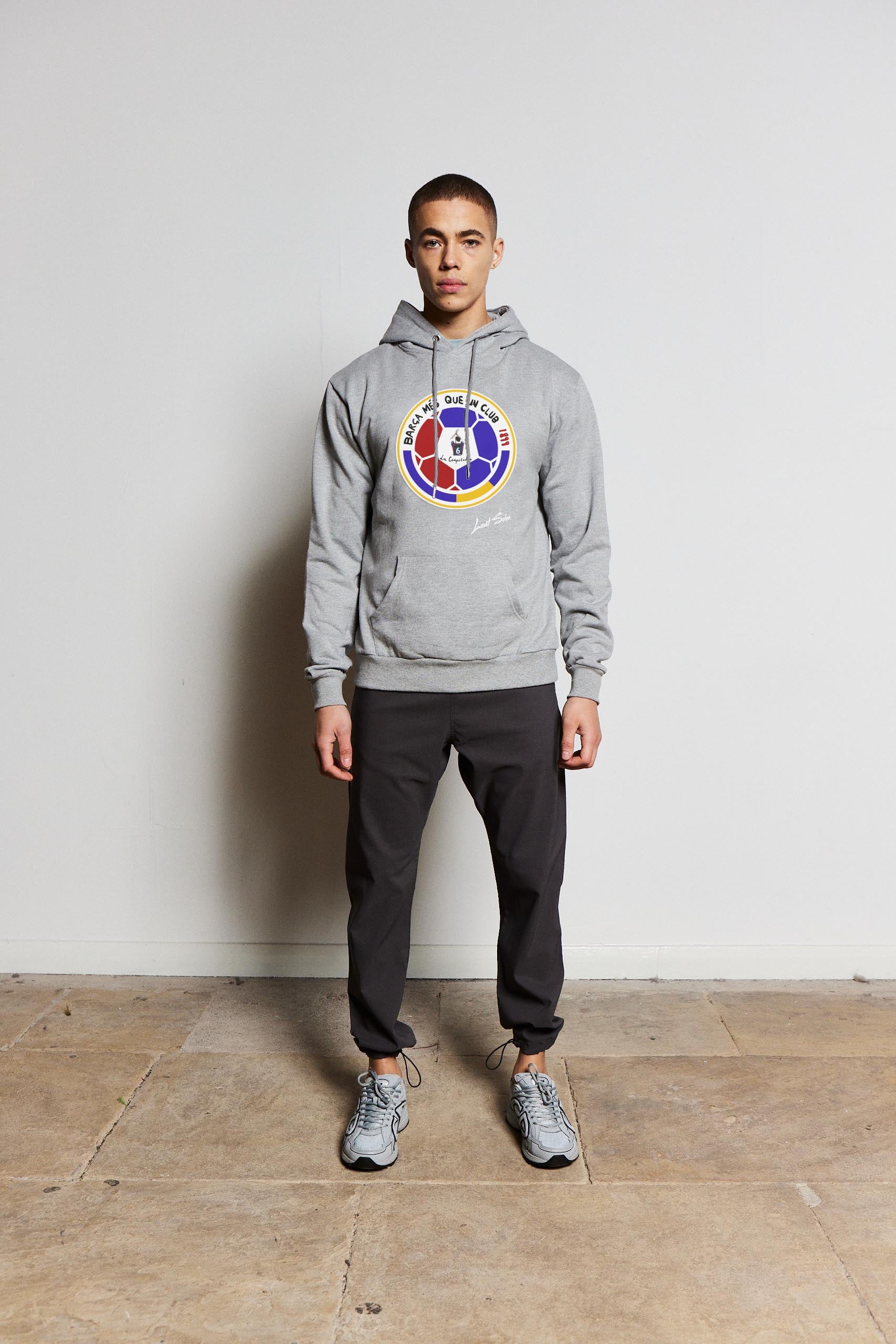 Grey Xavi Hoody Mens (Black Label)