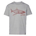 Kids Shark T Shirt Silver Marl