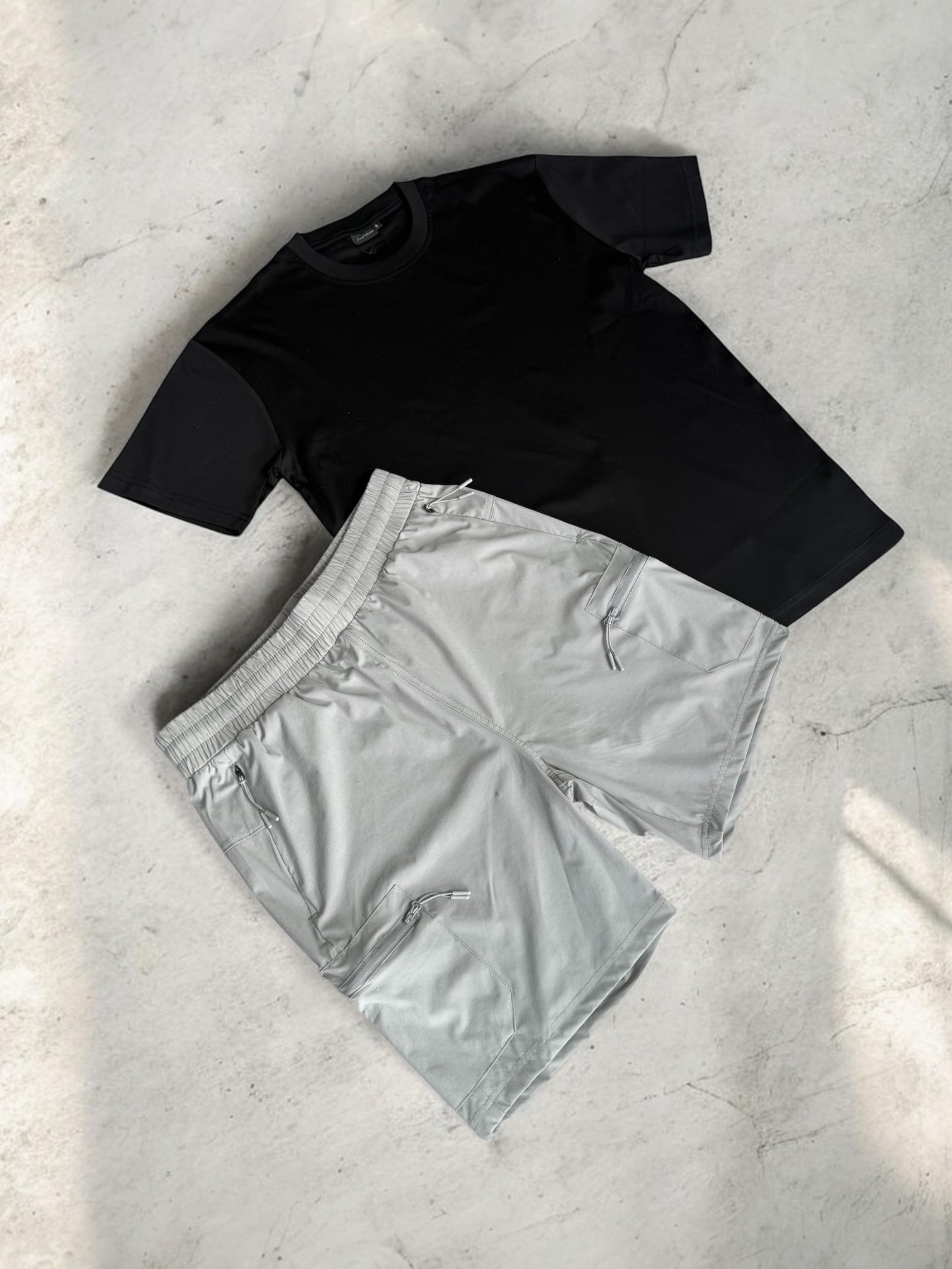 Black mercerised Tee