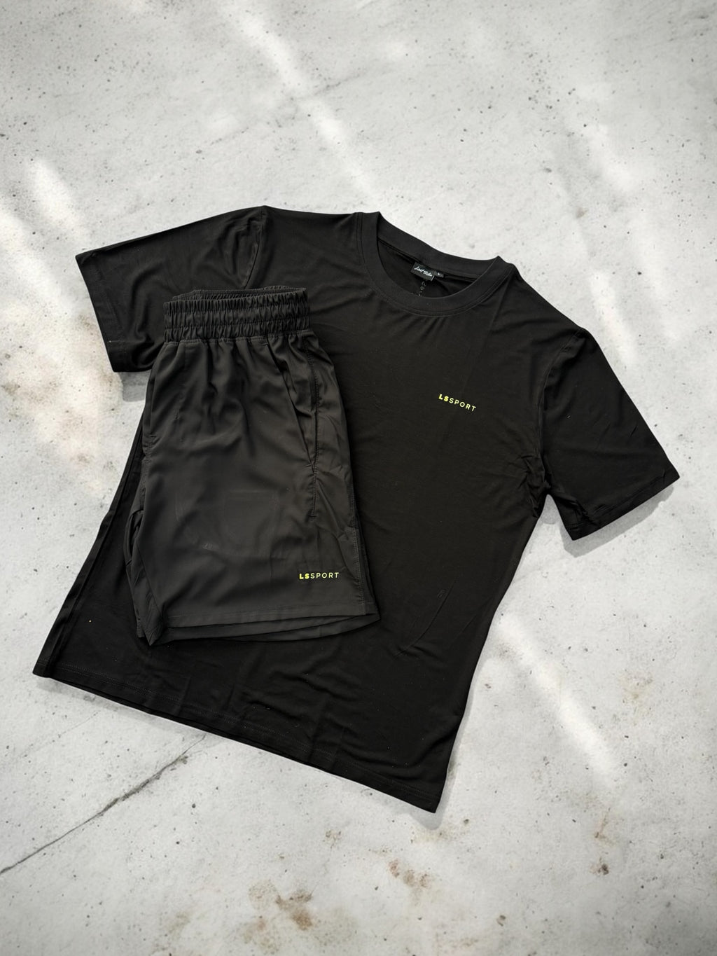 LS sport black (neon) lyocell gym set