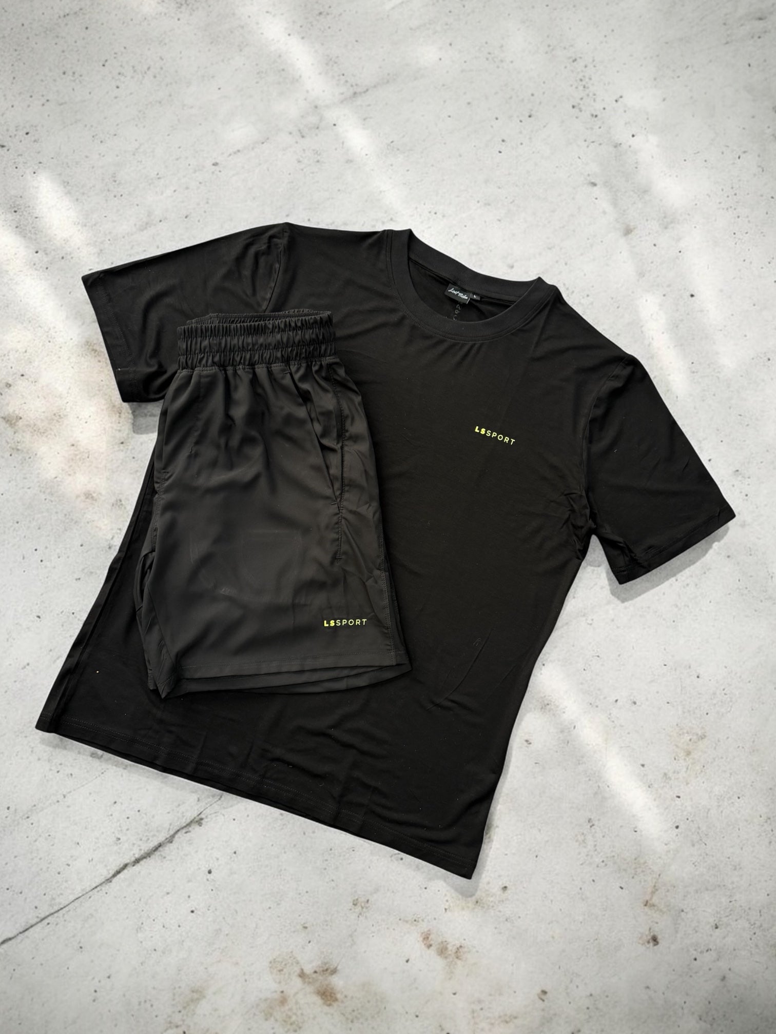 LS sport black (neon) lyocell gym set
