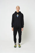 Black Human Destruction Oversized Hoody