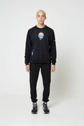 Black Human Destruction Oversized Jumper