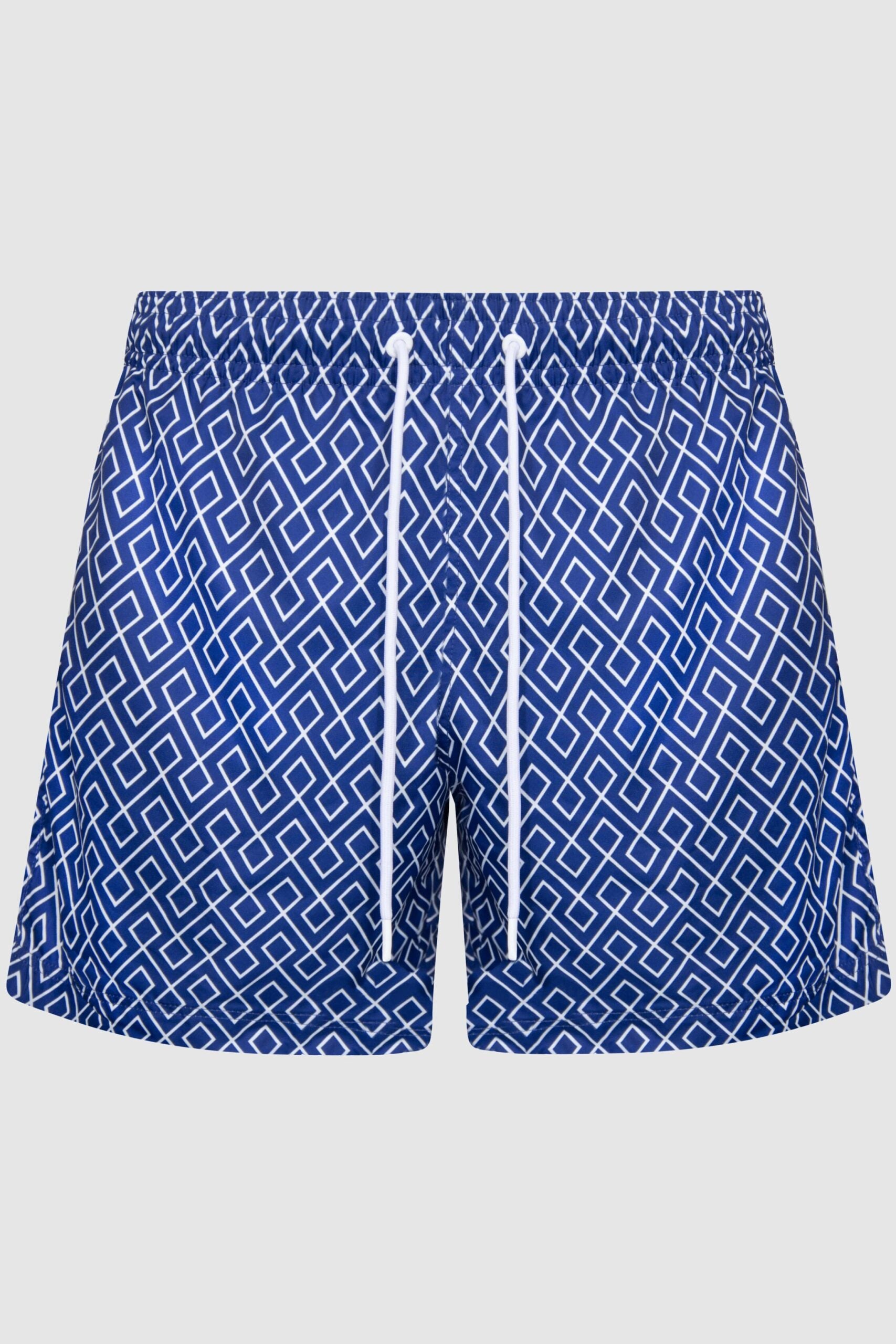 Geometric Luxury Swim Shorts