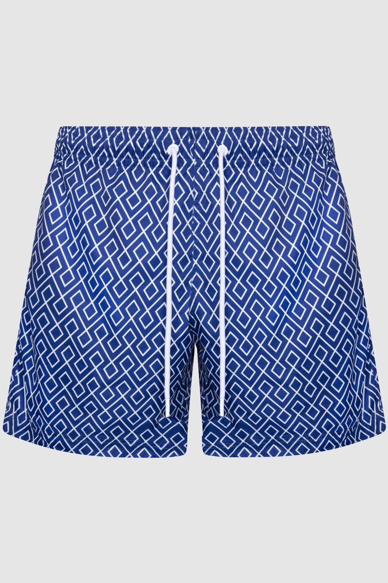 Geometric Luxury Swim Shorts