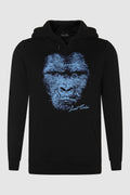 Mens Steel Blue Gorilla Hoody Black