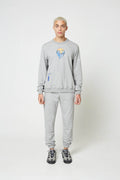 Grey Human Destruction Oversized Jumper