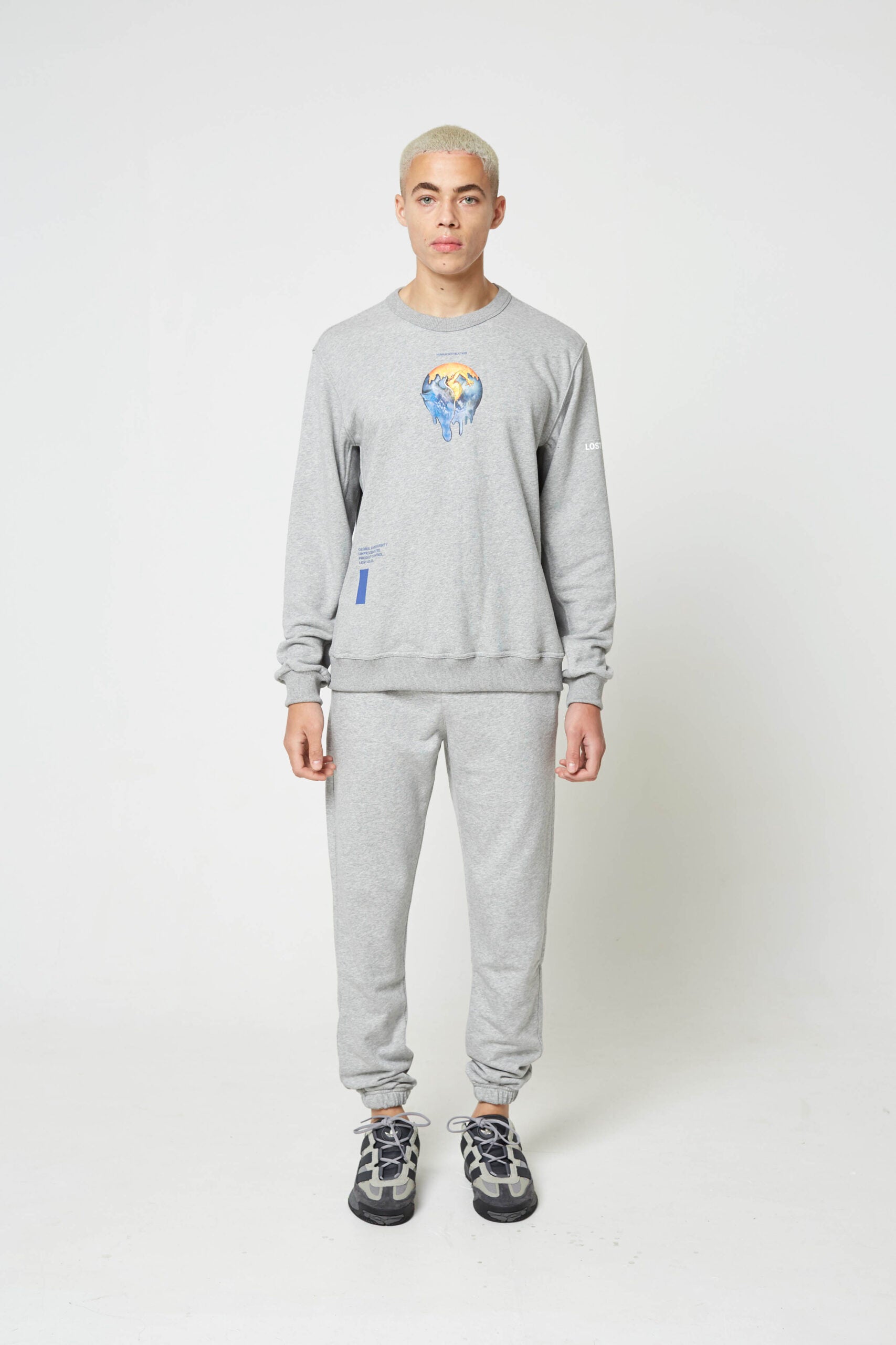 Grey Human Destruction Oversized Jumper