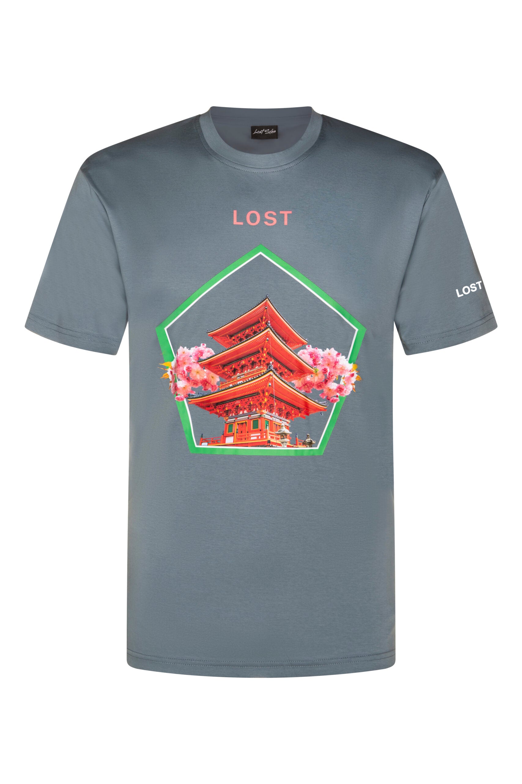 Japan Flower 2.0 Luxury Petrol Blue Tshirt