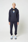 Navy Human Destruction Oversized Hoody