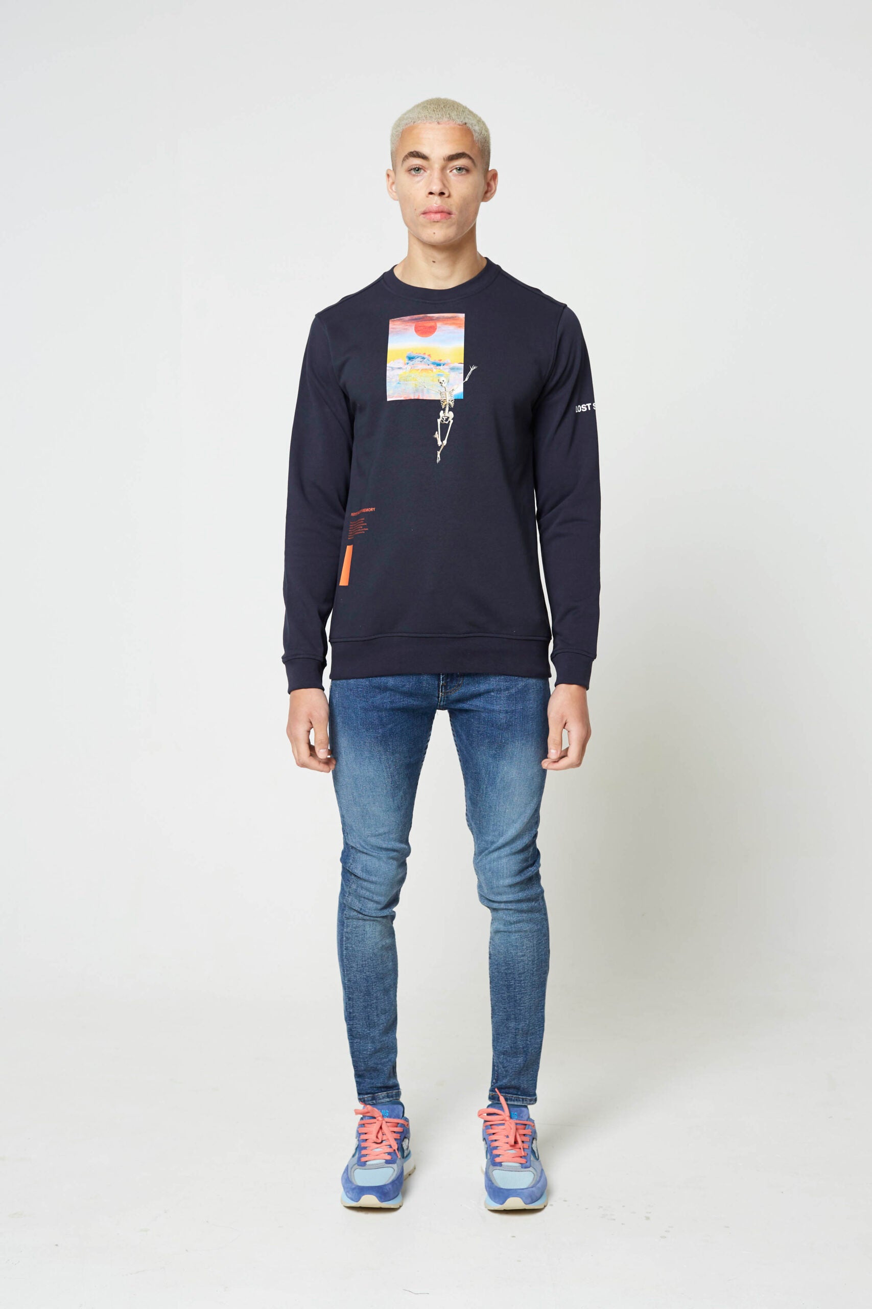 Navy Hyper-Consumerism Jumper