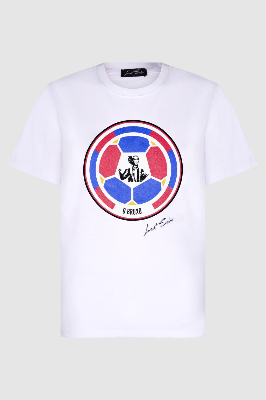 Mens Ronaldinho Tshirt White (Black Label)