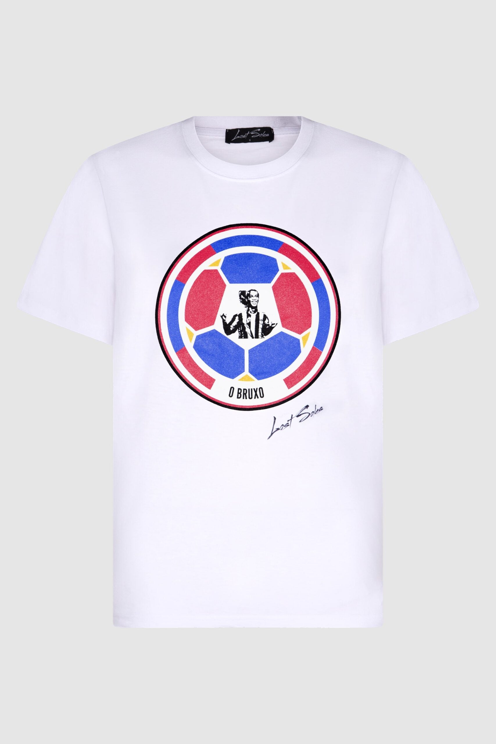 Mens Ronaldinho Tshirt White (Black Label)