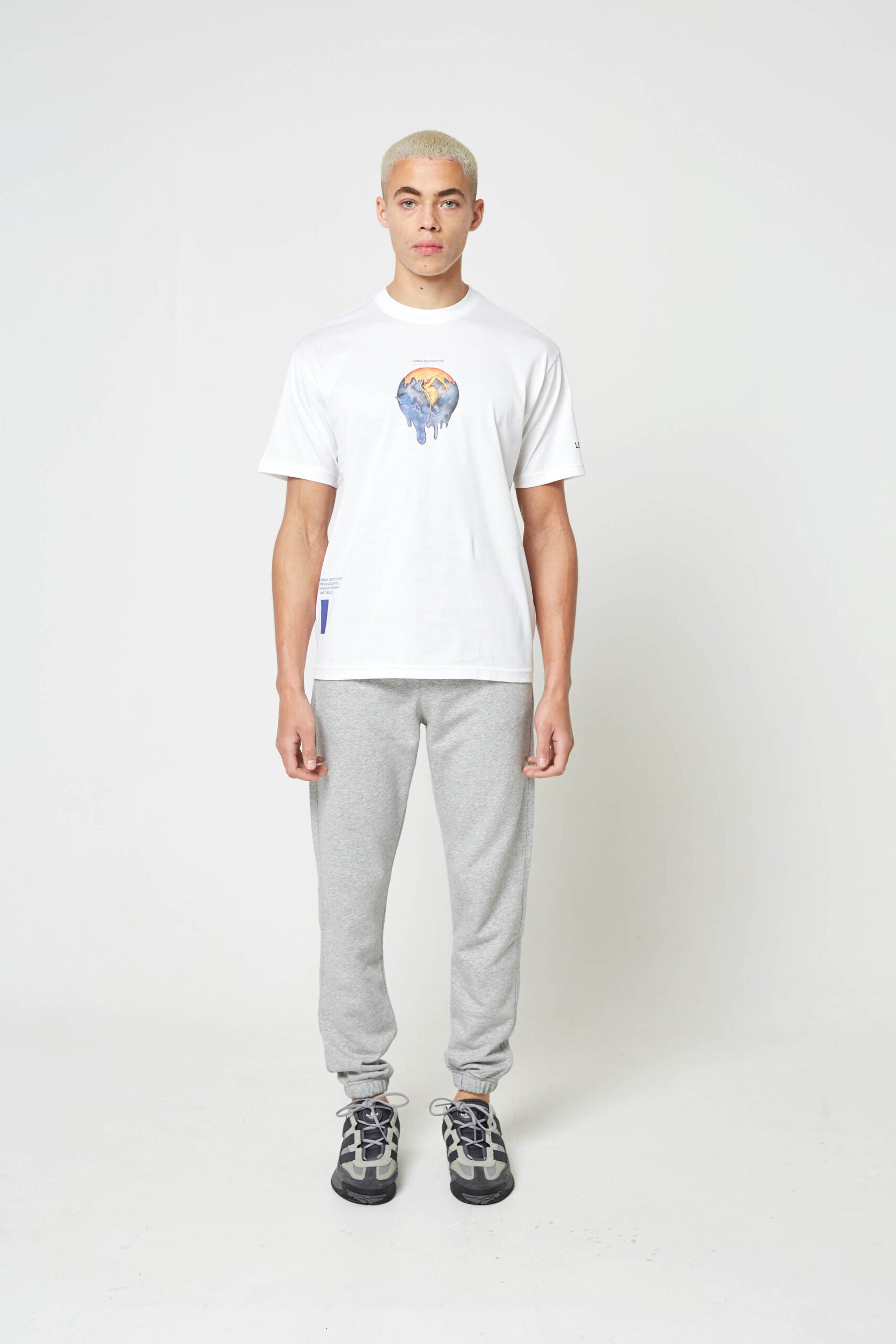 White Human Destruction Oversized Tshirt