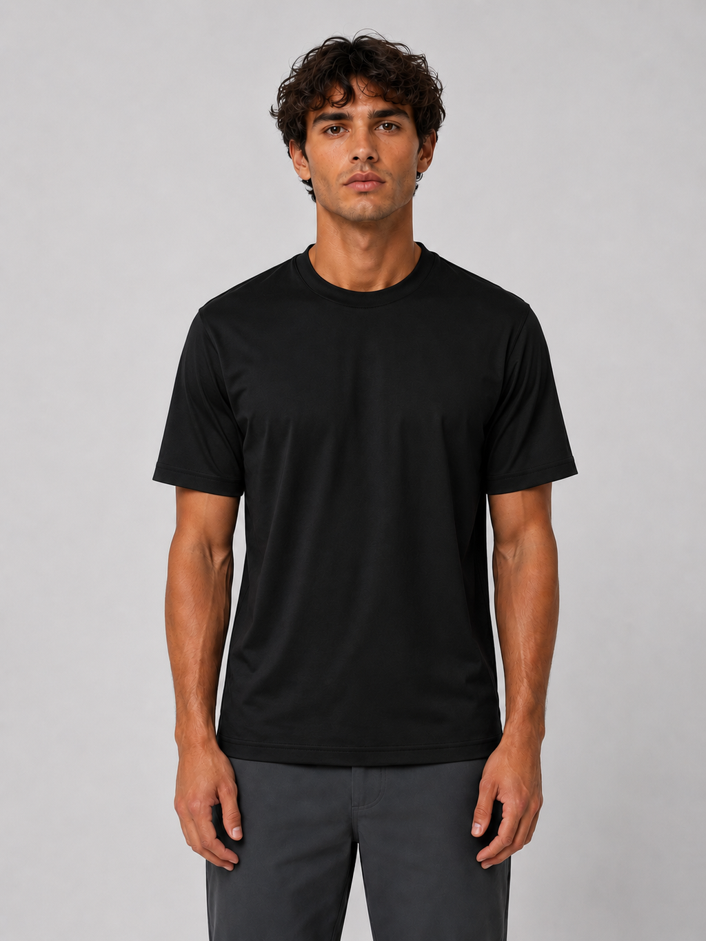 Black Mercerised 2.0 Luxury Tshirt