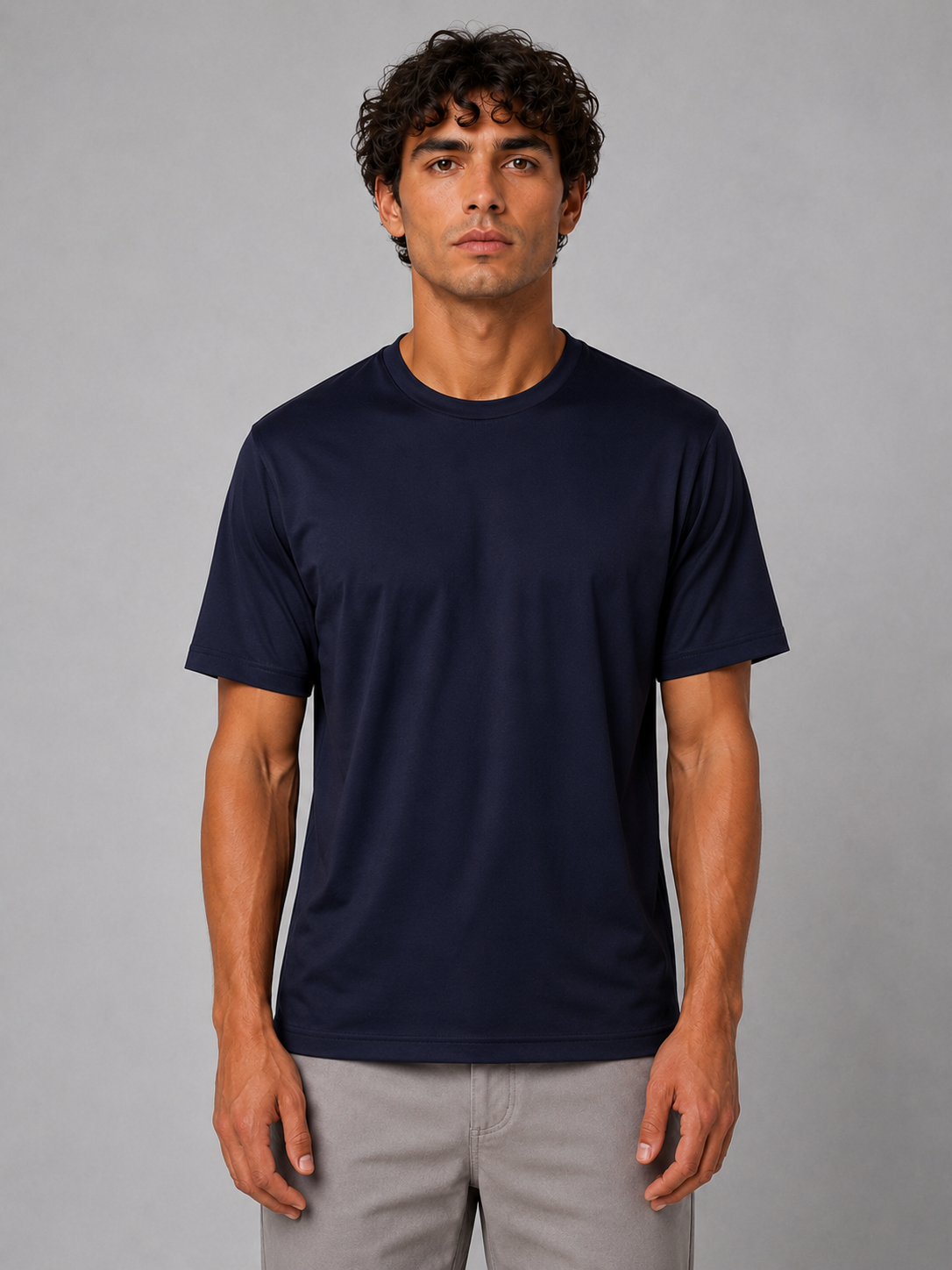 Navy Mercerised 2.0 Luxury Tshirt