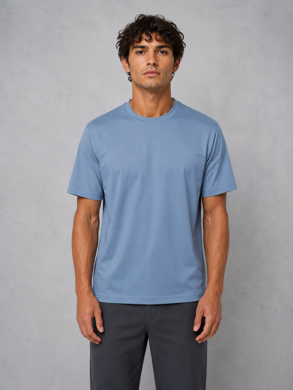 Steel Blue Mercerised 2.0 Luxury Tshirt