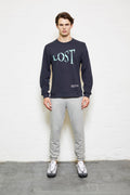Navy Lost House Oversized Jumper