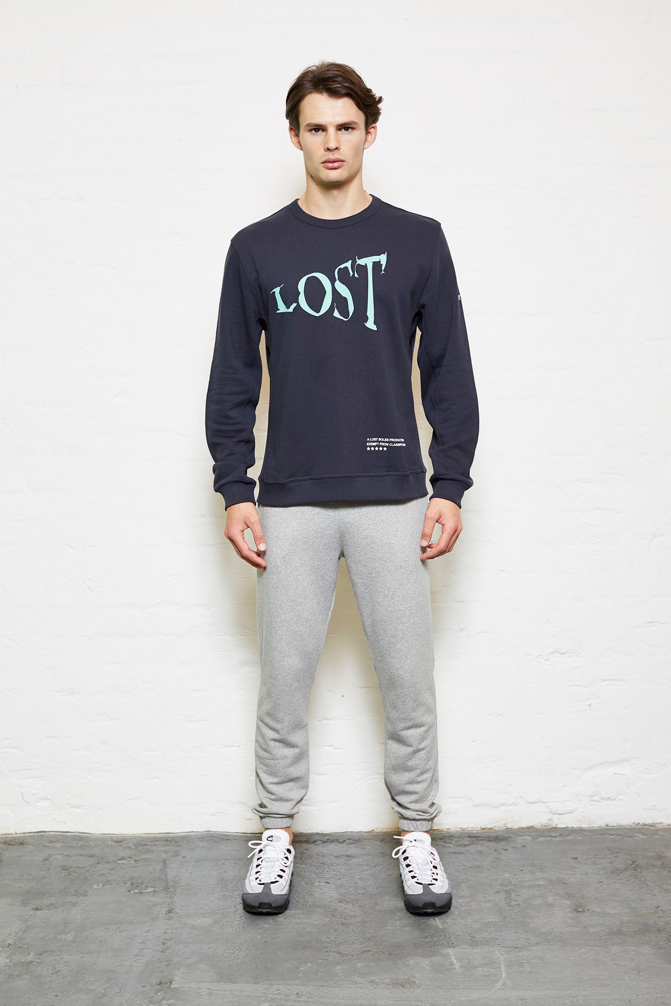 Navy Lost House Oversized Jumper