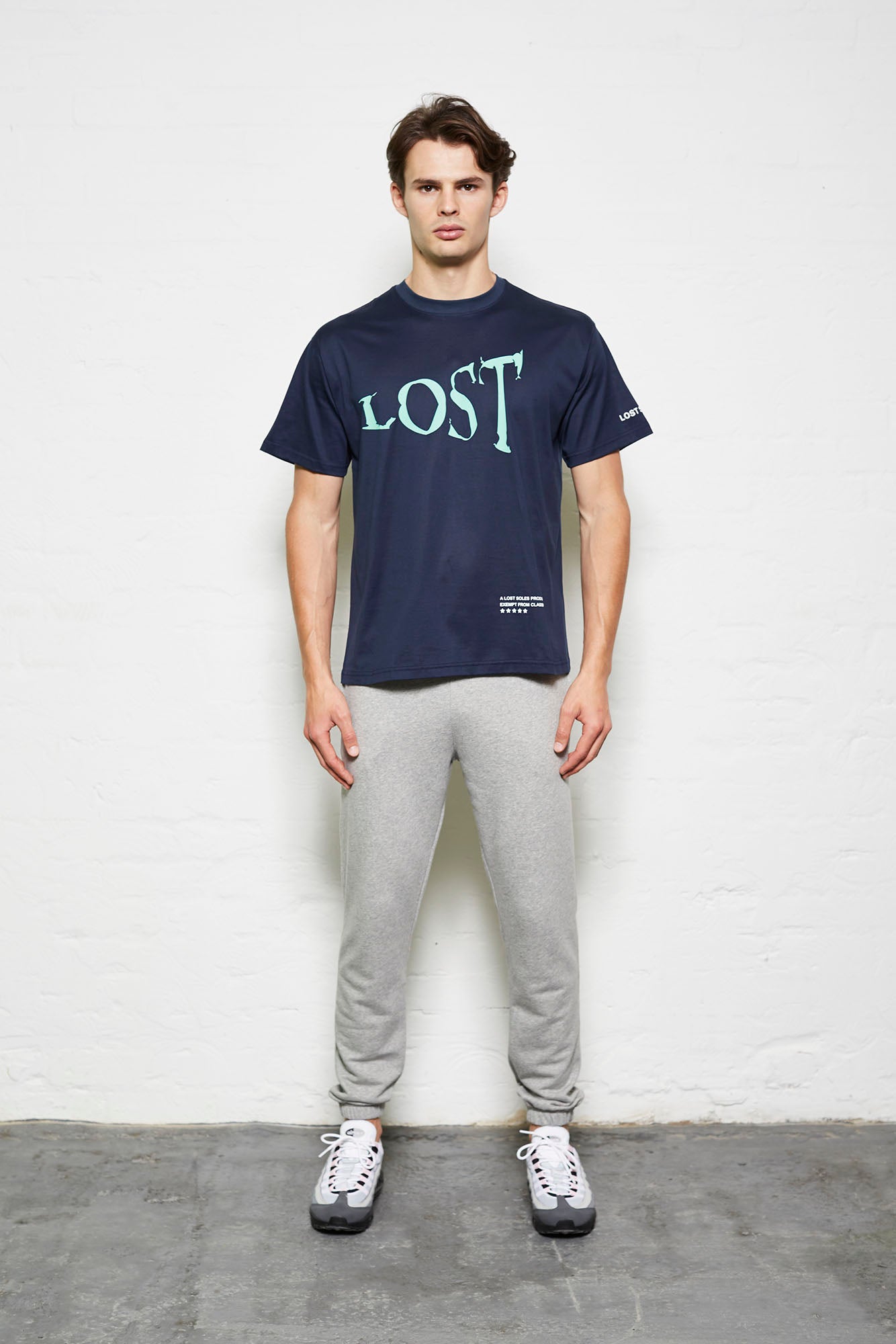 Navy Lost House Oversized Tshirt
