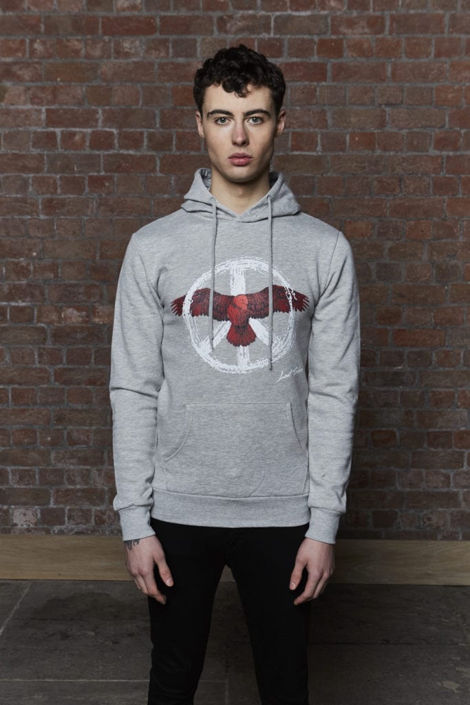 Peace and Bird Grey Hoody