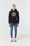 Men's Black Bird Embroidery Hoody