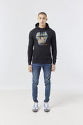 Neon Orange Gorilla Hoody Black