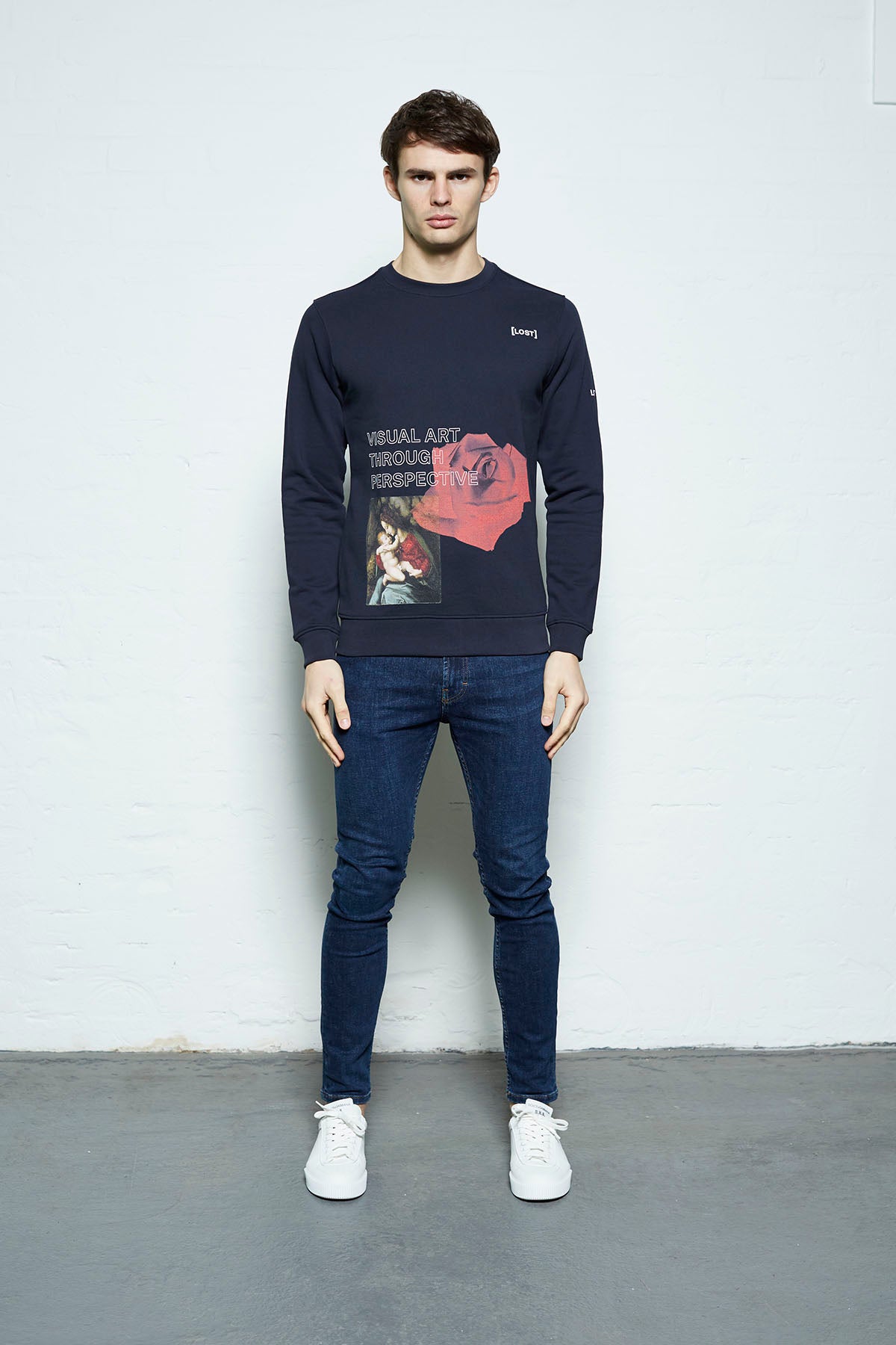 Visual Art Through Perspective Jumper Navy