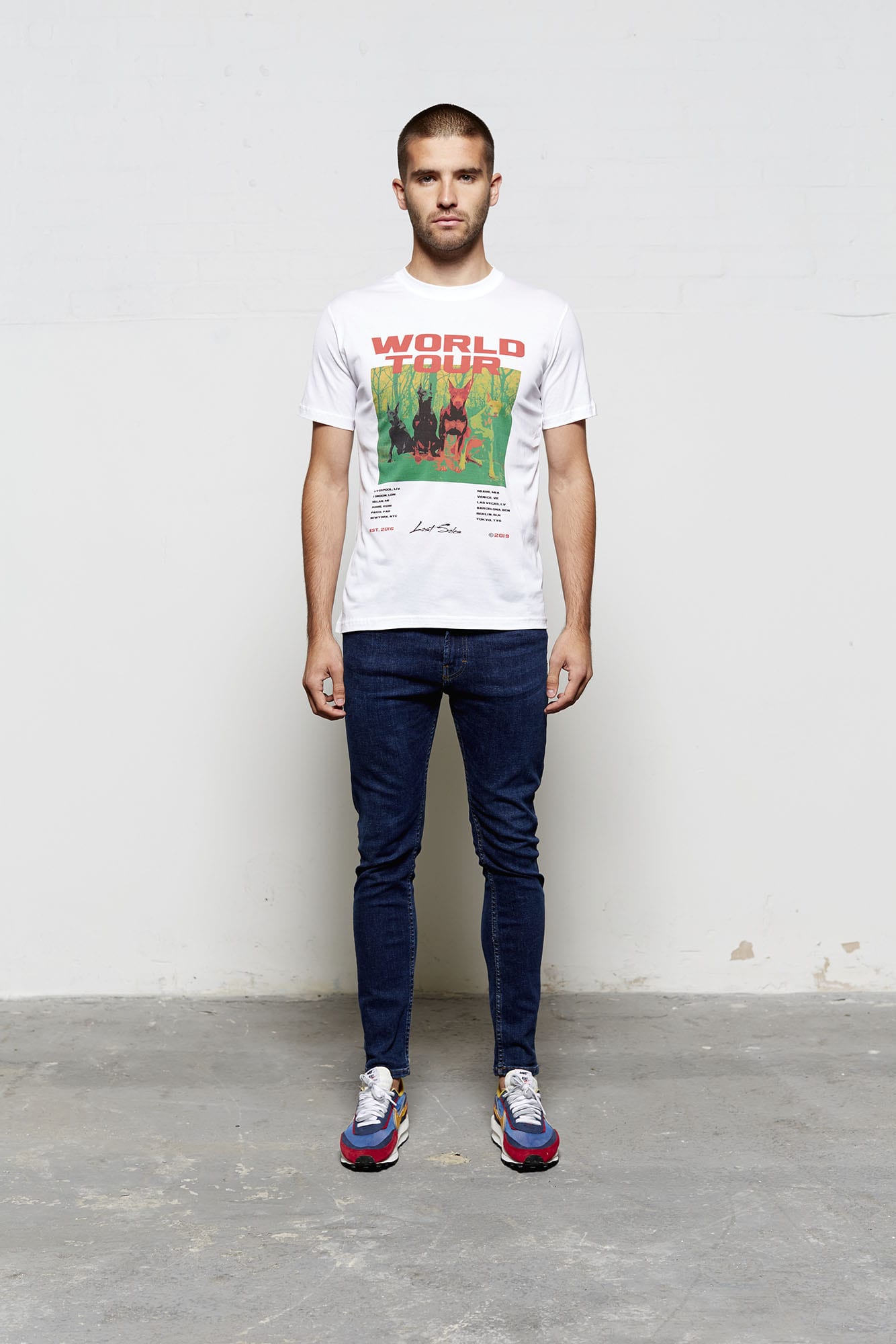 World Tour Doberman White TShirt
