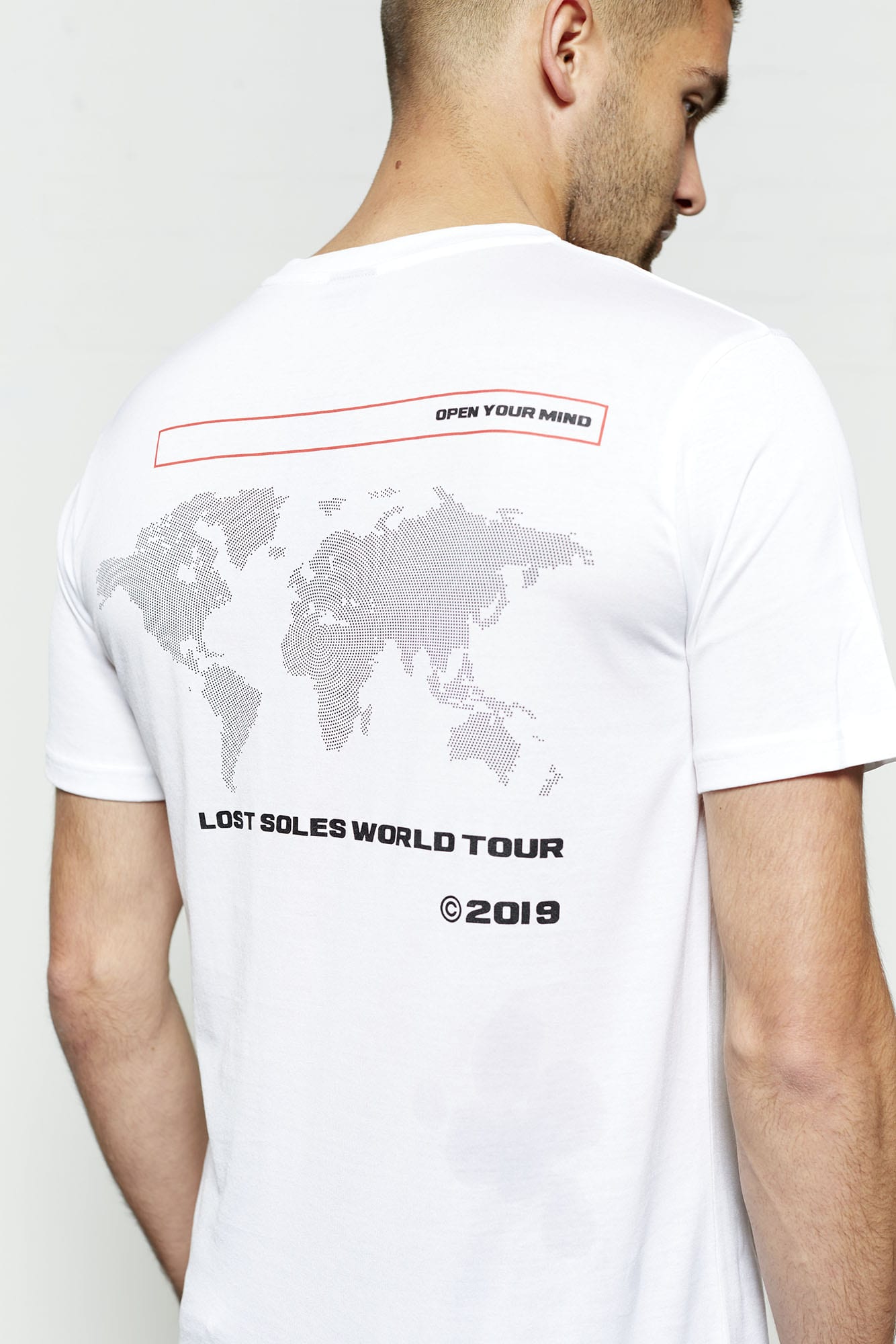 Open Your Mind Back Print White TShirt