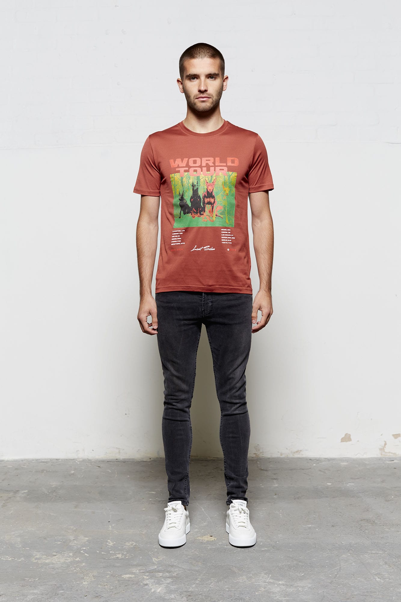World Tour Doberman Red TShirt
