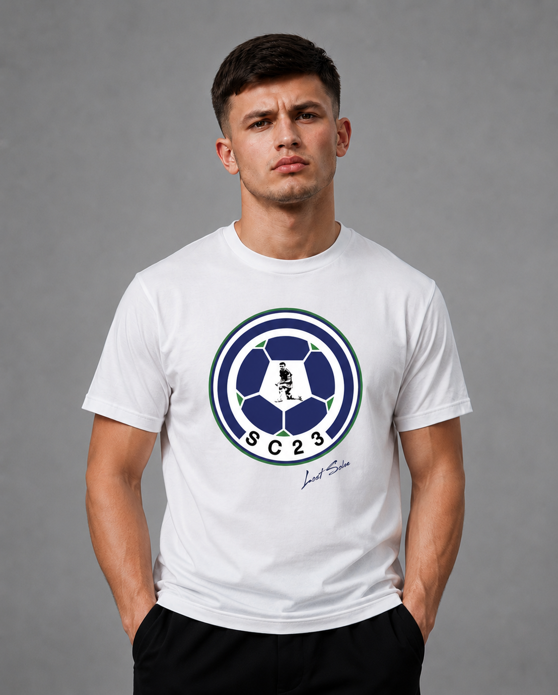 Mens SC23 Tshirt White (Black Label)