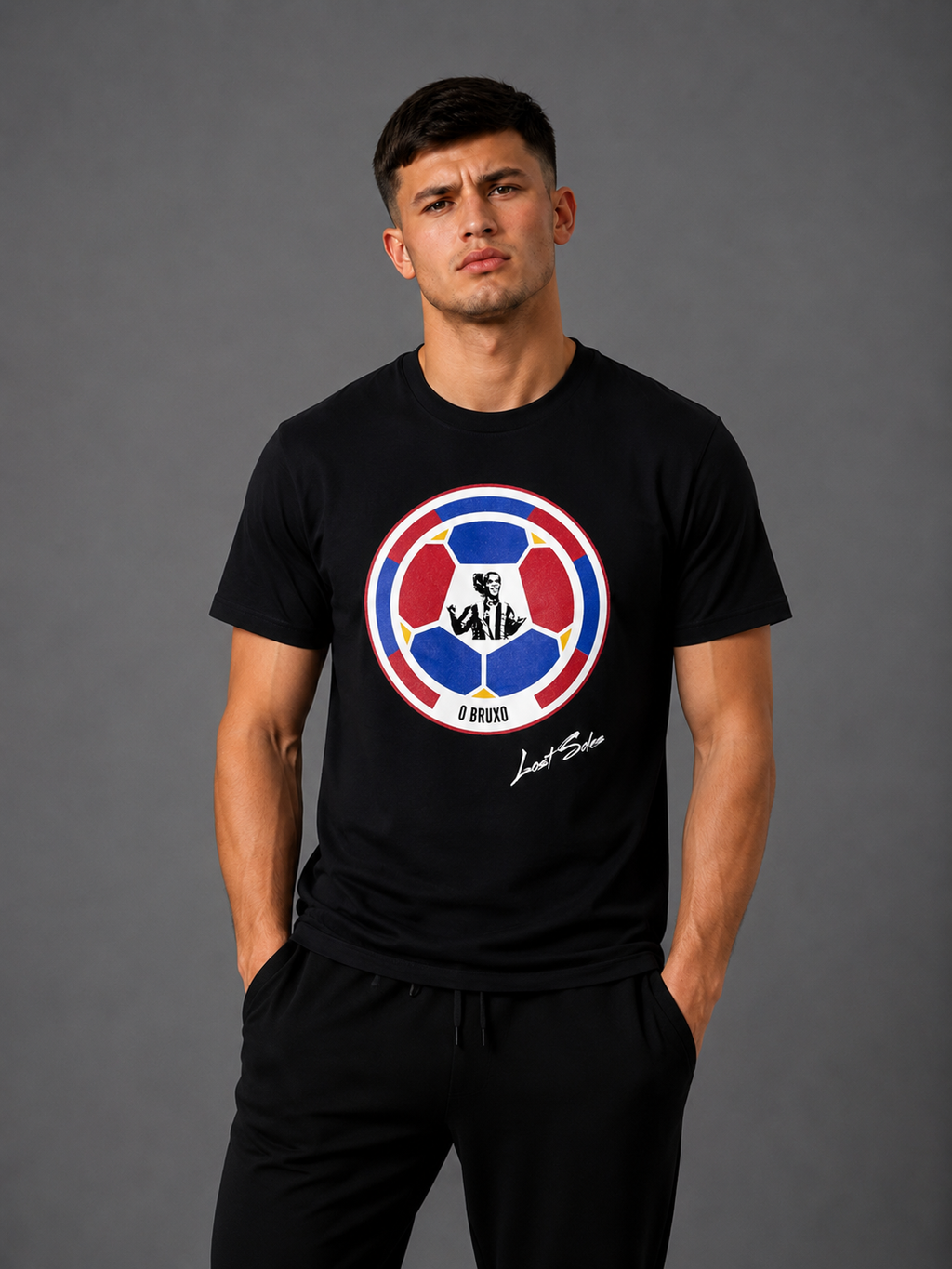 Mens Ronaldinho Tshirt Black (Black Label)